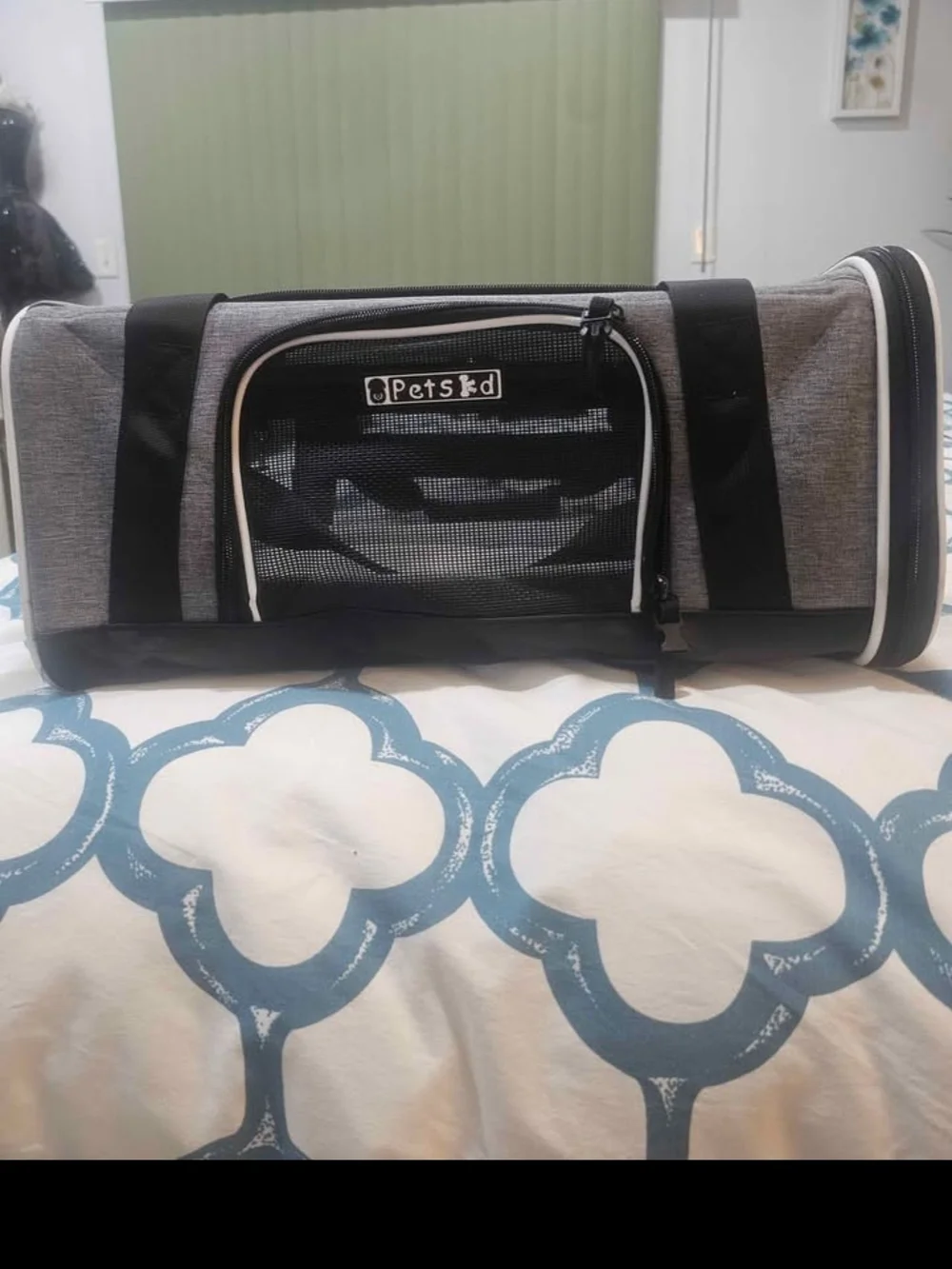 Gray and Black  Travel Pet Carrier